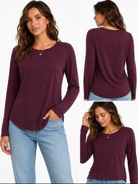 Gap Soft Plum Long Sleeve Tee - Size M